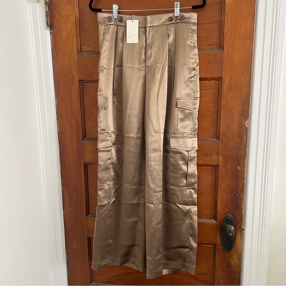 Satin Cargo Trousers - Picture 1 of 6